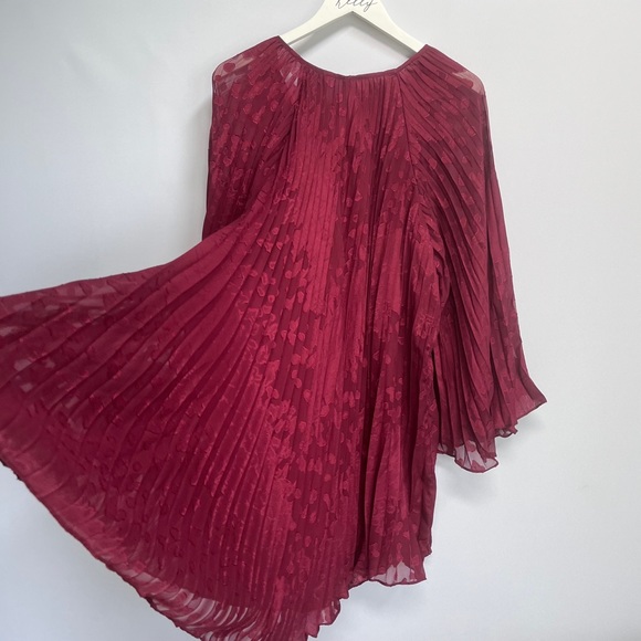 NEW Anthropologie Toulon Polished Pleated Swing Dress size M - Picture 4 of 11